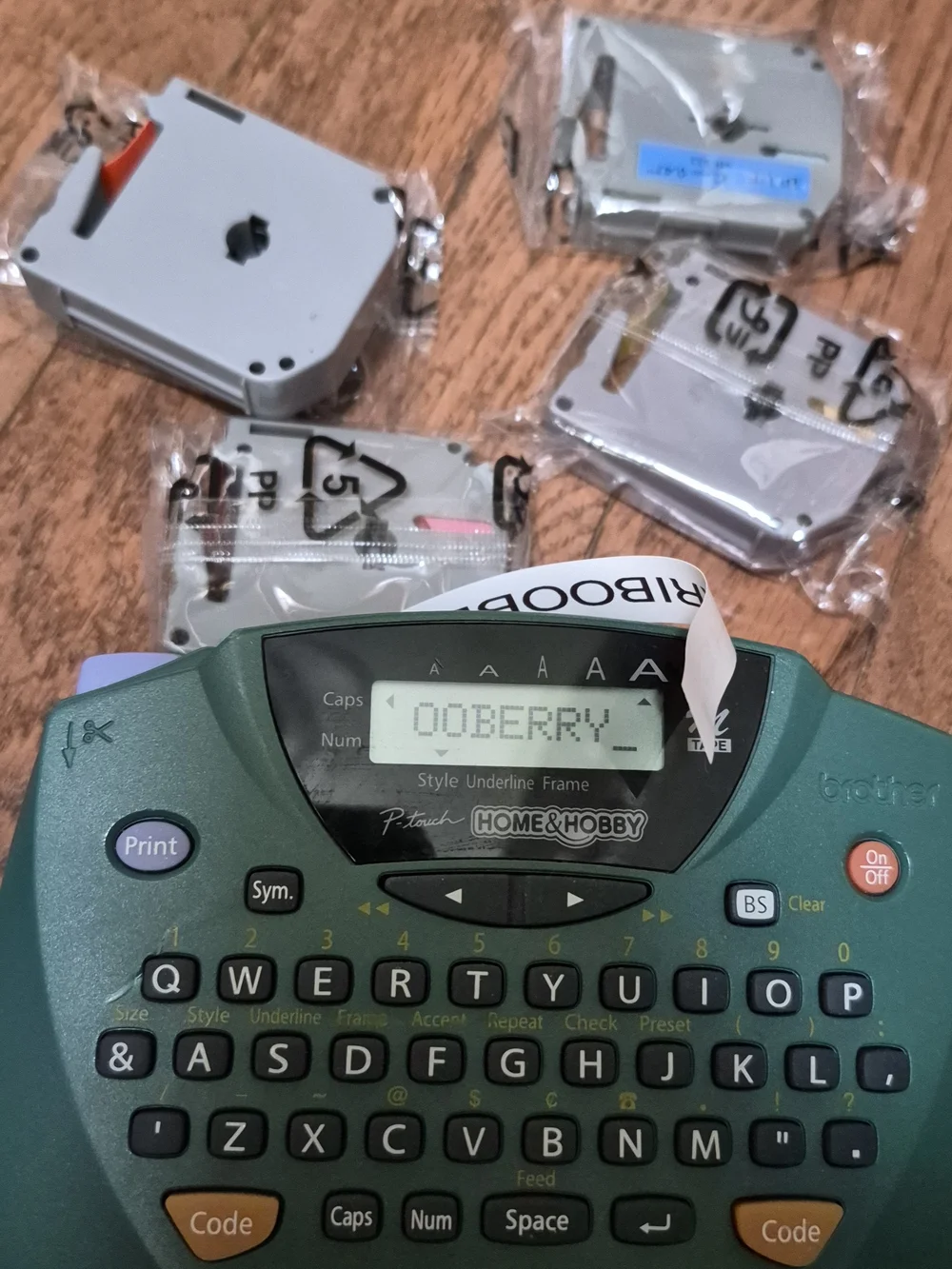 Brother PT-65 P-touch Home and Hobby Labeler 5 Extra Cartridges